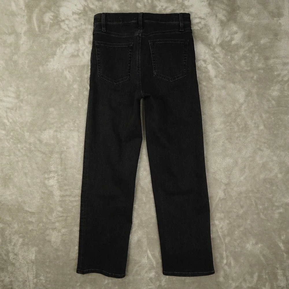 Frame Le Sleek Straight High Rise Ankle Jeans Women's 28 Meteor Black - Picture 5 of 11